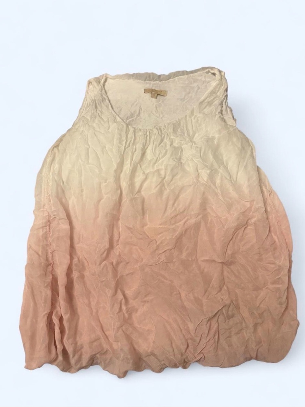 Lightweight Ombre Tank Top in Cream and Peach